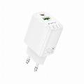 Borofone BN29 dual (USB-A/USB-C) adaptér (30 W) Bílá
