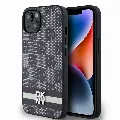 DKNY PU Leather Checkered Pattern and Stripe kryt pro iPhone 13