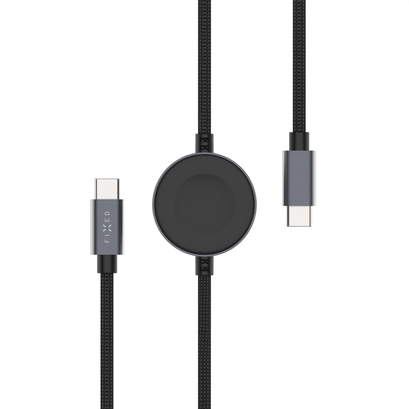 FIXED FIXED Power Watch Cable USB-C/USB-C s nabíječkou Apple Watch (1,5 m) Šedá