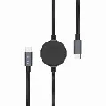 FIXED Power Watch Cable USB-C/USB-C s nabíječkou Apple Watch (1,5 m) Šedá