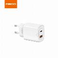 Recci RC49E USB-C + USB-A adaptér (20W) White
