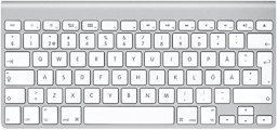 Apple Wireless Keyboard - A1255 (SWE) Bílá