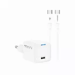 Sada Recci USB-C adaptér (30W) + nabíjecí a datový kabel s konektorem USB-C RC112E