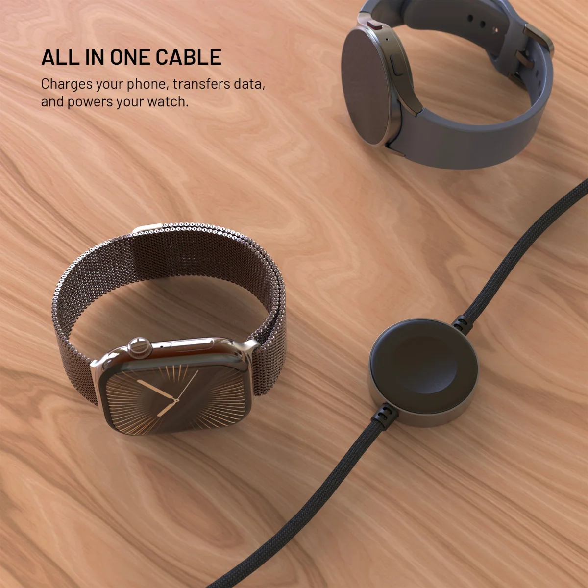 FIXED Power Watch Cable USB-C/USB-C s nabíječkou Apple Watch (1,5 m)