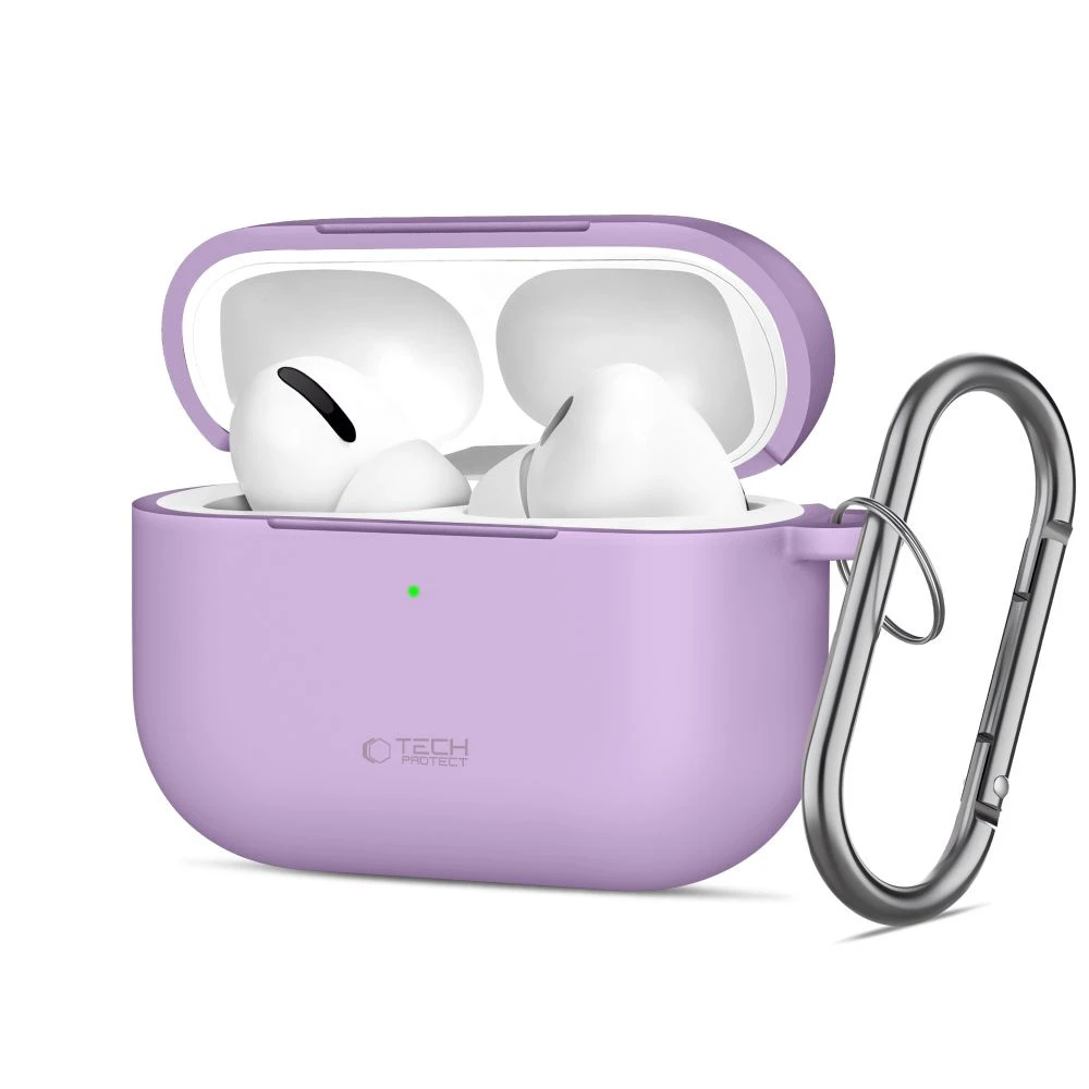 Tech-Protect Tech-Protect Silicone Hook pouzdro pro AirPods Pro 3 Fialová