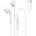 Drôtové slúchadlá Recci REP-L27 s konektorom USB-C - Biela