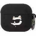 Karl Lagerfeld 3D Logo NFT Choupette Head kryt pro AirPods 3 Černá