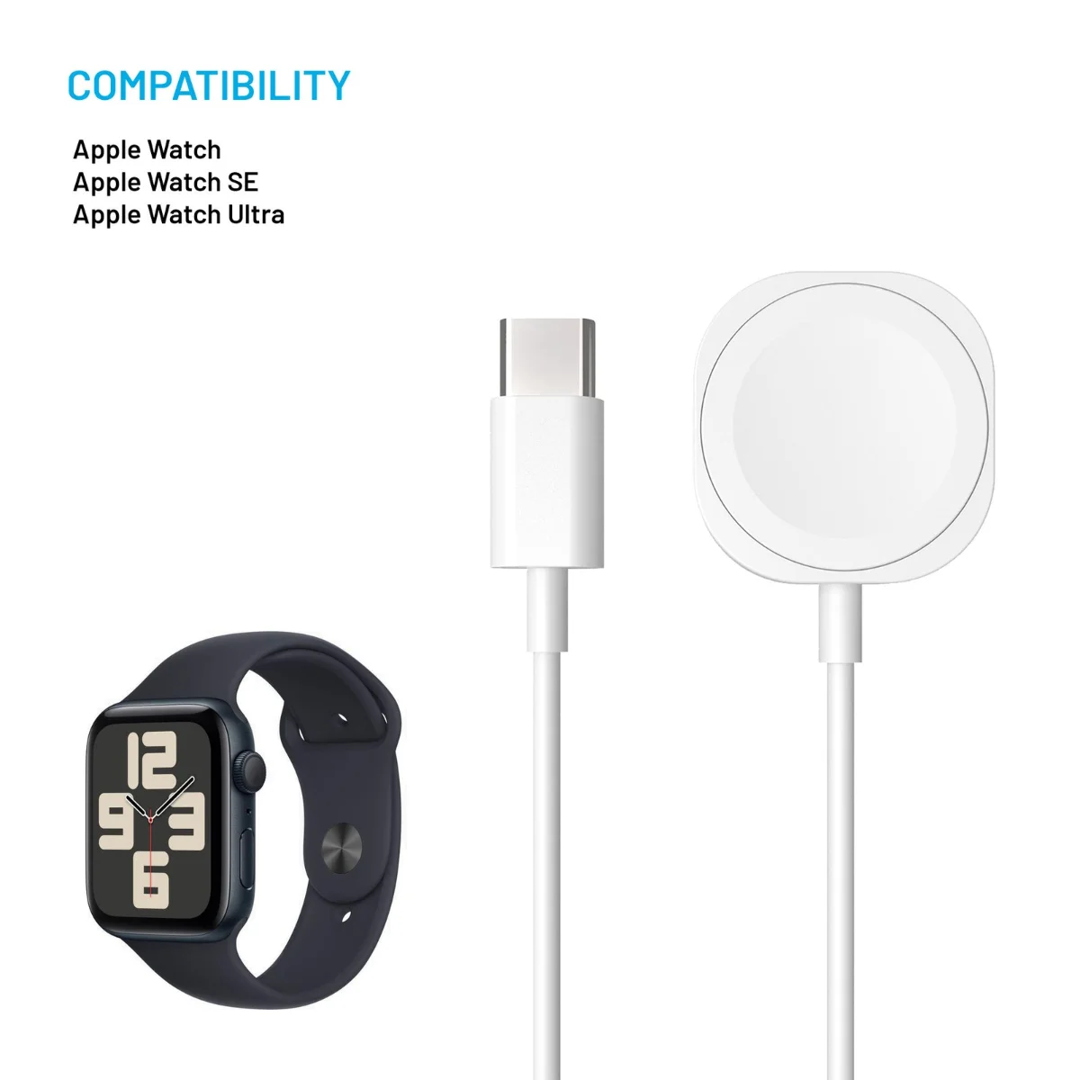 FIXED nabíjecí kabel pro Apple Watch s USB-C (1 m)
