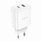 Borofone BN4 dual (USB-A/USB-C) adaptér (20W)