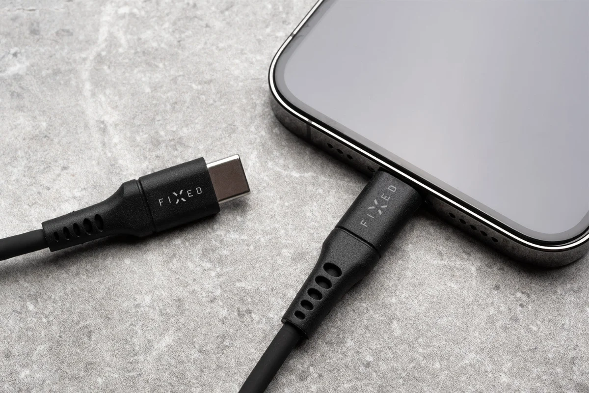 FIXED Liquid Silicone kabel USB-C/USB-C 60 W (1,2 m)