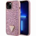 Guess Rhinestones Triangle Metal Logo Kryt pre iPhone 15 Pro