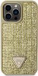 Guess Rhinestones Triangle Metal Logo Kryt pre iPhone 15 Pro