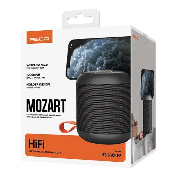 Recci Bezdrátový reproduktor Recci RSK-W09 Mozart Černá