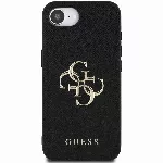 Guess PU Grained 4G Metal Logo case for iPhone 16e