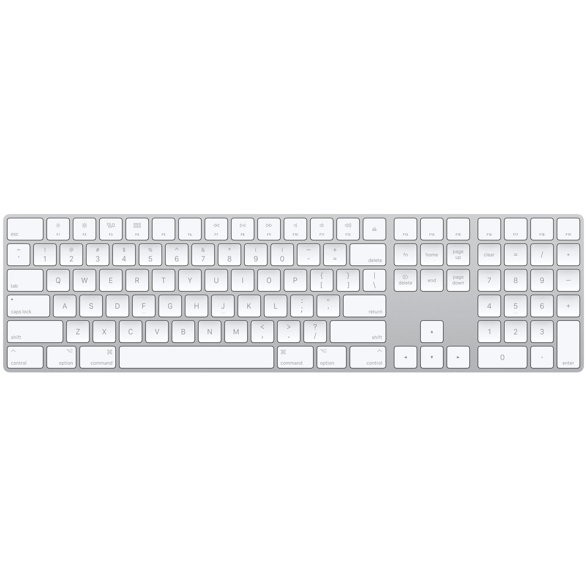 Apple Apple Magic Keyboard s číselnou klávesnicí (Lightning) - A1843 (UK) Bílá třídy Výborný