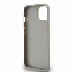 DKNY PU Leather Repeat Pattern Tonal Stripe kryt pre iPhone 14 - Béžový