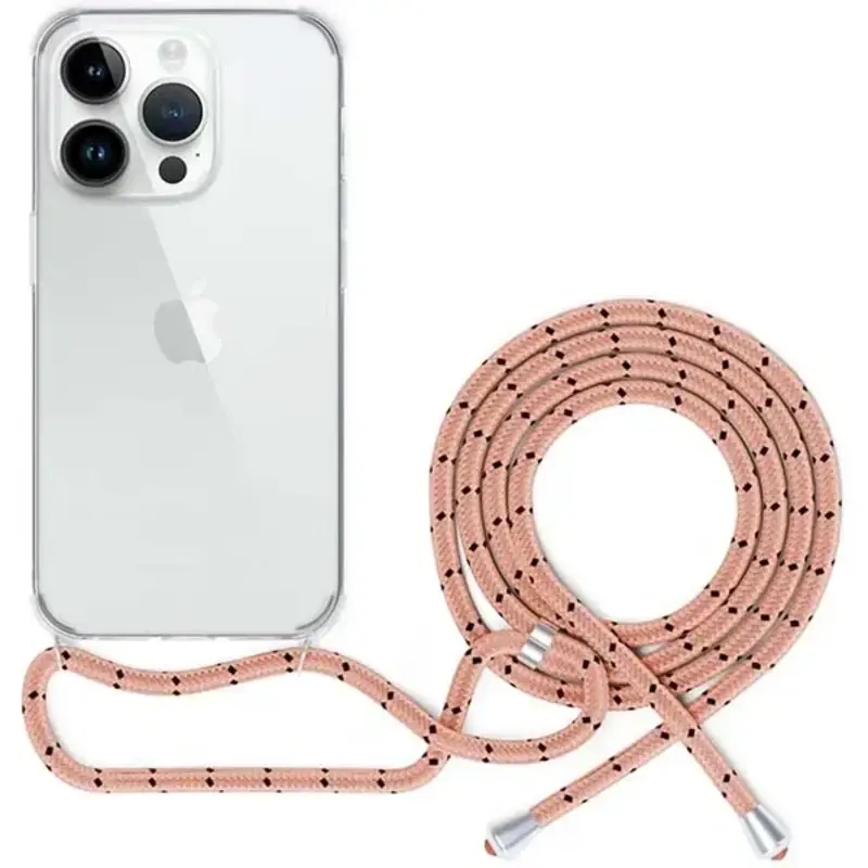 Spello Crossbody kryt se šňůrkou pro iPhone 15 Pro Růžová