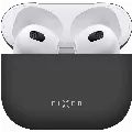 FIXED Silky ultratenké silikónové puzdro pre AirPods 3 Čierna