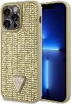 Guess Rhinestones Triangle Metal Logo Kryt pre iPhone 15 Pro