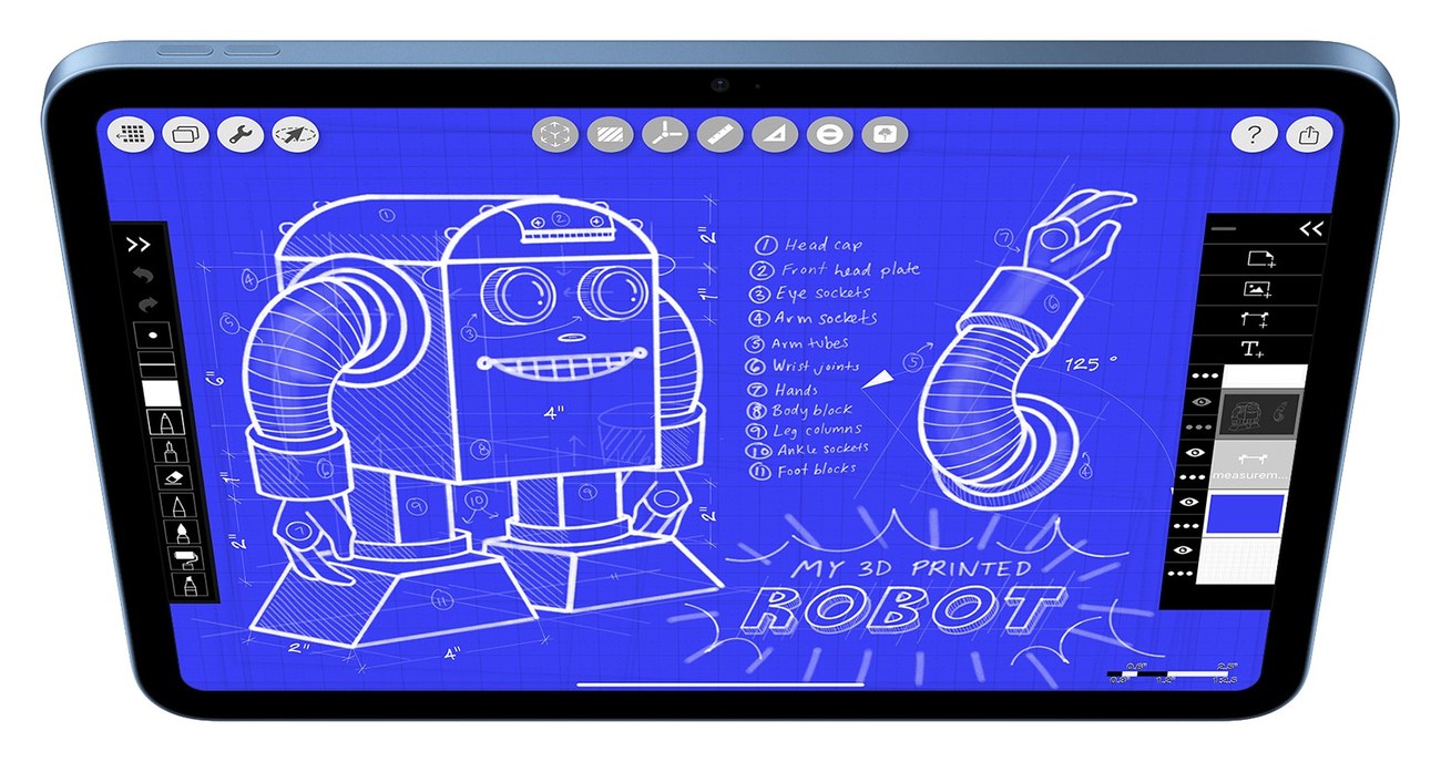 iPad A16 s otevřenou aplikací