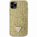 Guess Rhinestones Triangle Metal Logo Kryt pro iPhone 11 Pro