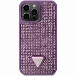 Guess Rhinestones Triangle Metal Logo Kryt pre iPhone 15 Pro