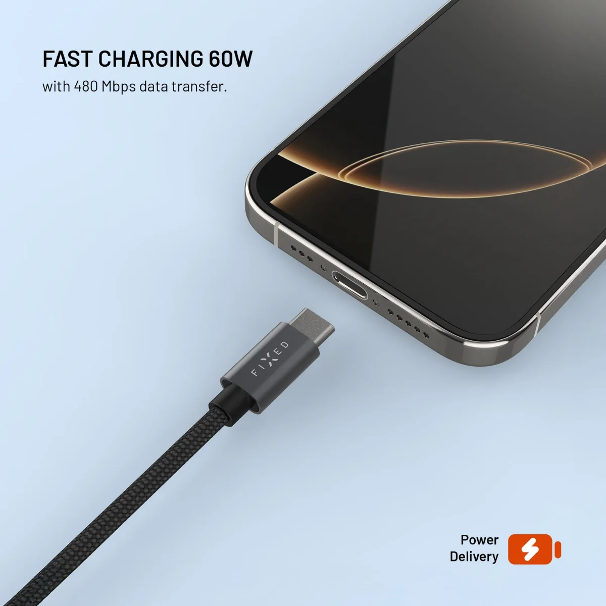 FIXED Power Watch Cable USB-C/USB-C s nabíječkou Apple Watch (1,5 m)