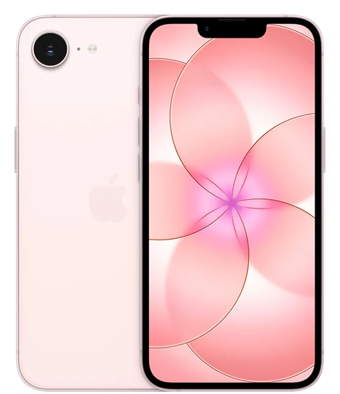 iPhone 17e zezadu a zepředu