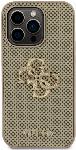 Guess PU Perforated 4G Glitter Metal Logo kryt pre iPhone 15 Pro