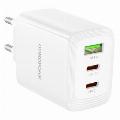 Borofone BN32 dual (USB-A/USB-C) adaptér (65W) Bílá