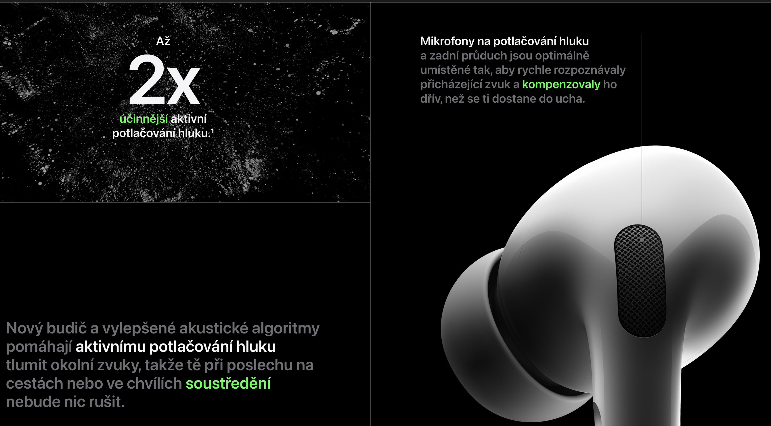 zánovní použitá sluchatka airpods pro 2 u mobilegear.cz zdroj: apple.com