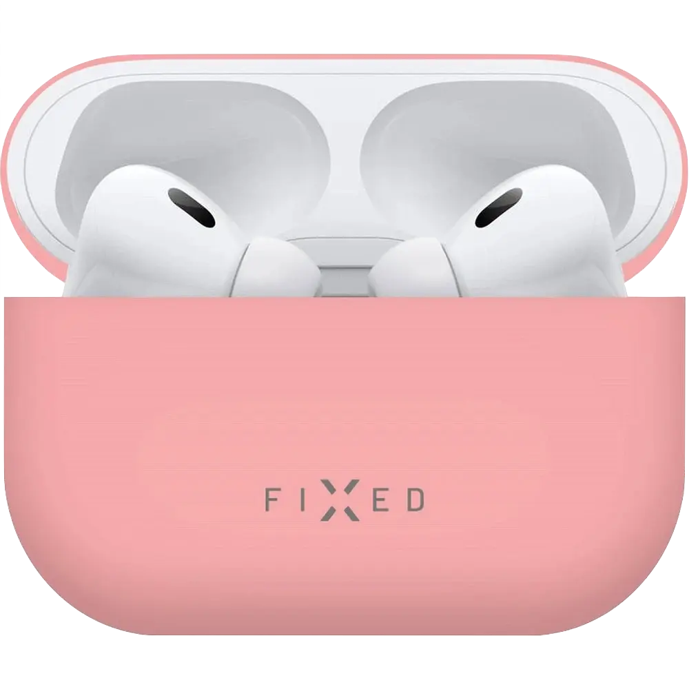 FIXED FIXED Silky ultratenké silikonové pouzdro pro AirPods Pro 2 Růžová