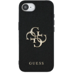 Guess PU Grained 4G Metal Logo case for iPhone 16e
