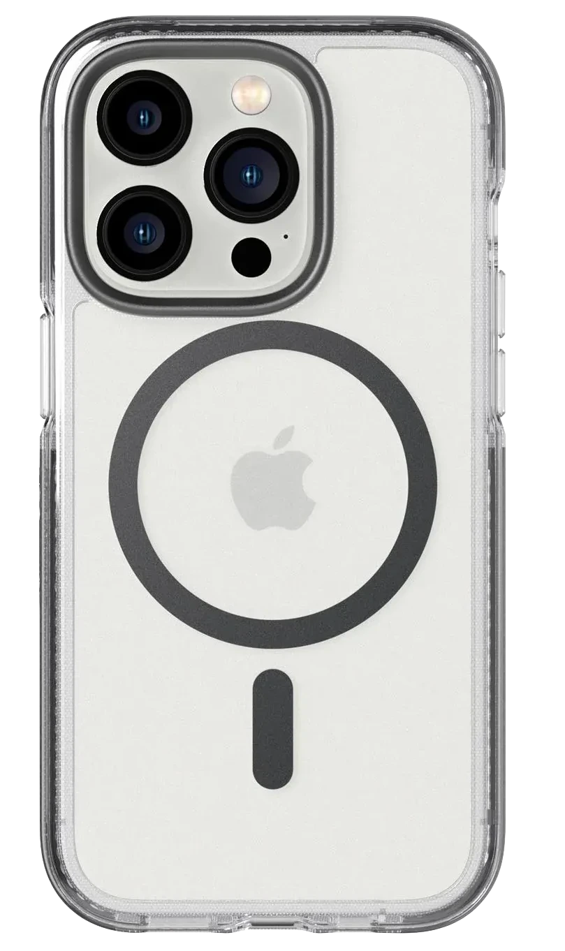 Tech21 EvoCrystal MagSafe kryt pro iPhone 14 Pro Grafitově černá