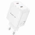 Borofone BN31 dual USB-C adaptér (45 W) Bílá