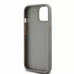 DKNY PU Leather Repeat Pattern Tonal Stripe kryt pro iPhone 15 - Béžový