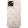 Guess PC/TPU 4G Metal Camera Outline kryt pro iPhone 14 - Růžová
