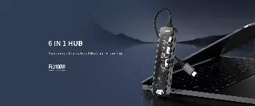 Recci RH21 USB-C hub - 6v1 (USB, HDMI, čtečky karet)