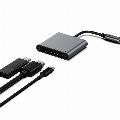 Recci RH05 USB-C hub - 3v1 (USB-A, USB-C, HDMI) - Šedá
