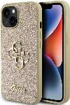 Guess PU Fixed Glitter 4G Metal Logo kryt pro iPhone 15